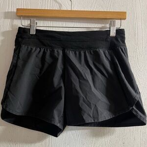 Ivivva by Lululemon Black Speedy Shorts Mid Rise Performance Activewear Sz 14